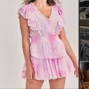 LOVESHACKFANCY GWEN DRESS - PEONY PINK
